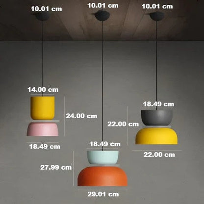 Colorful Trendy Macaron LED Pendant Light - Vivid Glow