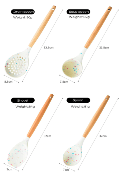 Silicone Cooking Utensils Set for Chefs