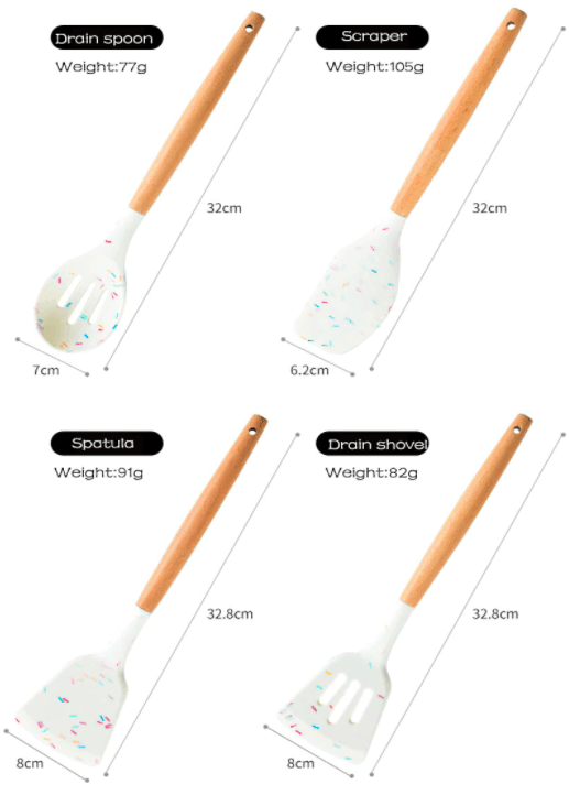 Silicone Cooking Utensils Set for Chefs
