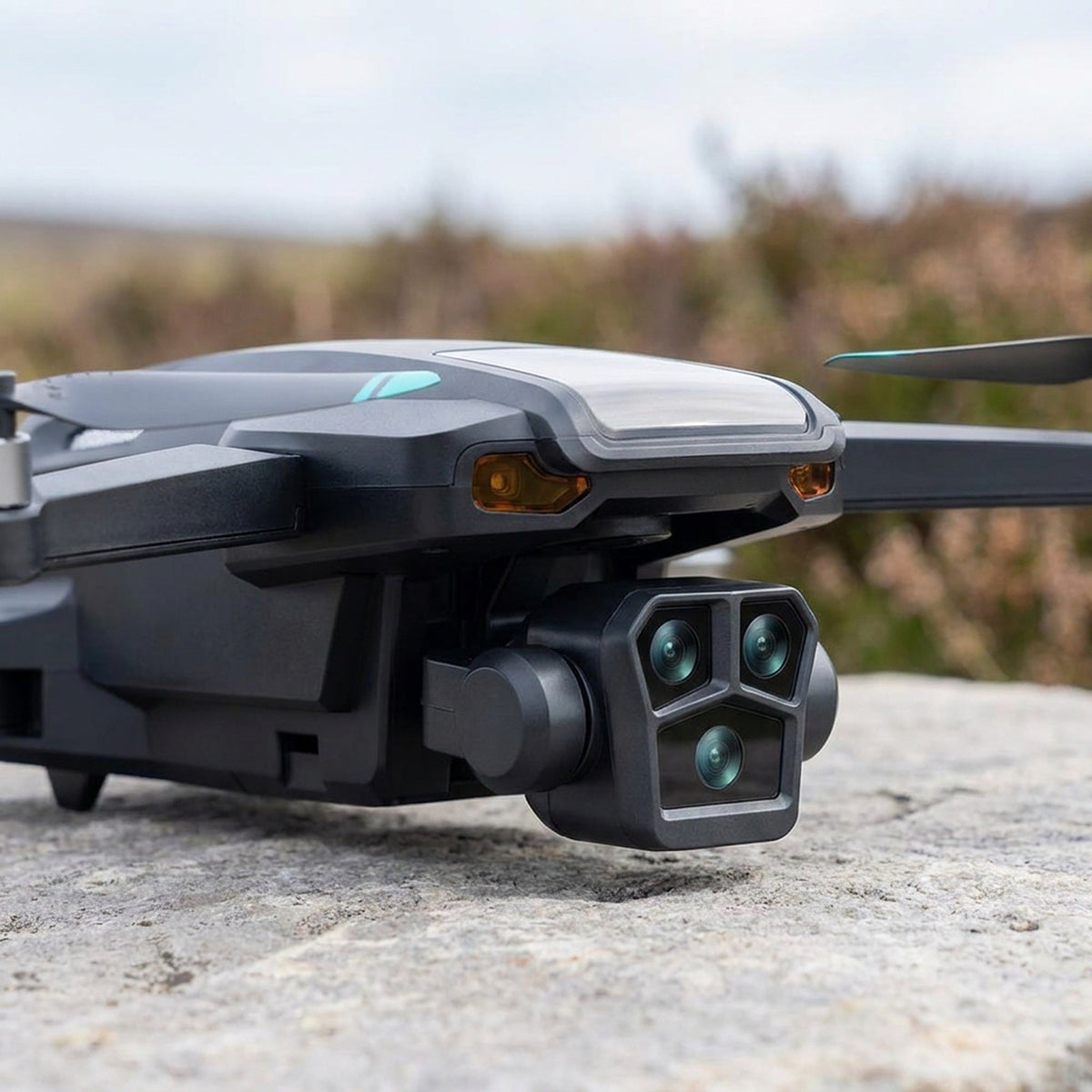 Portable Aerial Photography Drone with Versatile Triple Lens