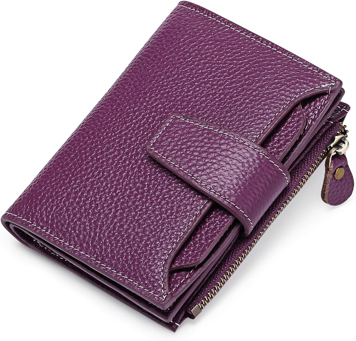 Compact Multi-Functional Wallet in Genuine Leather with RFID Protection