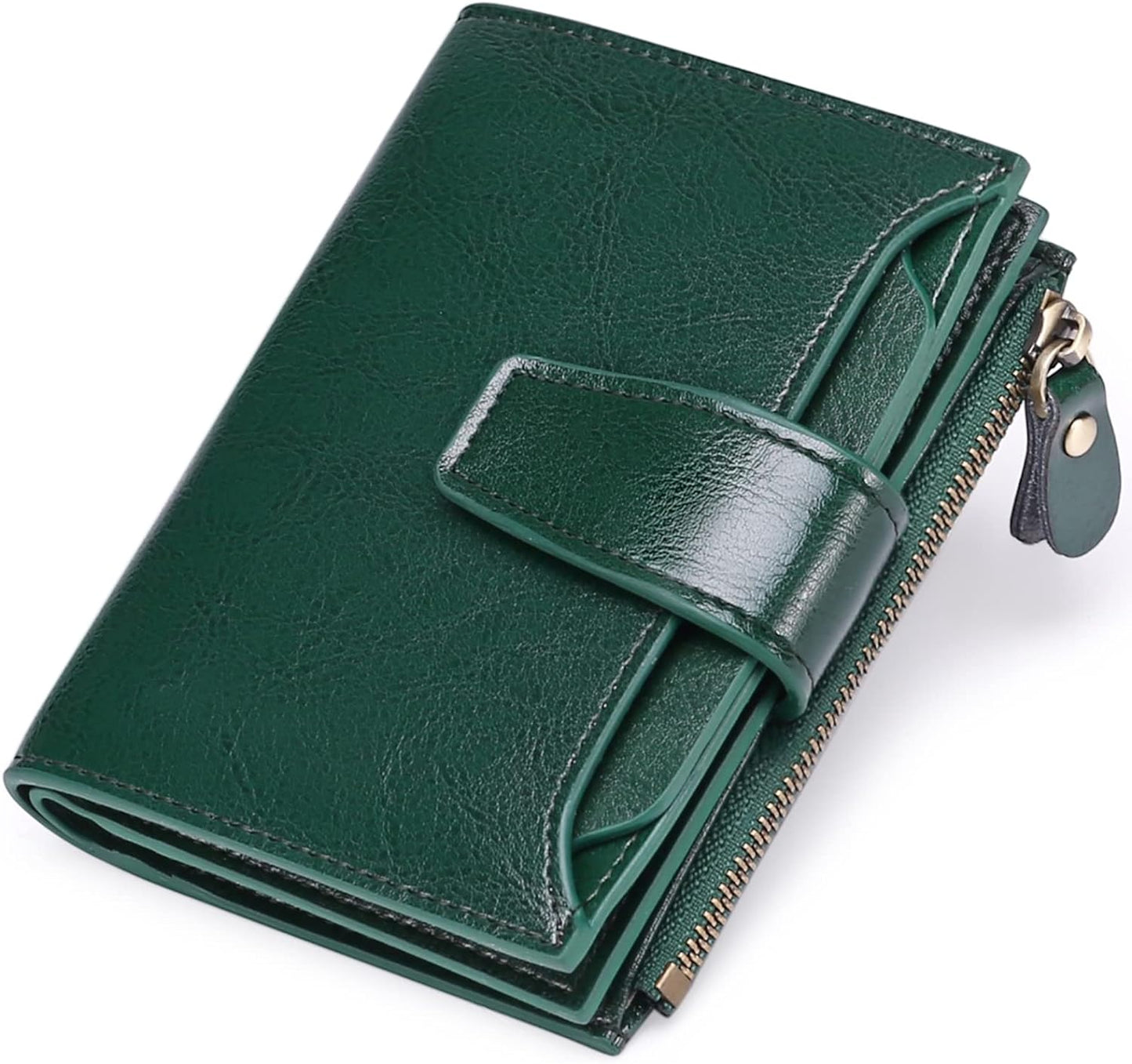 Compact Multi-Functional Wallet in Genuine Leather with RFID Protection