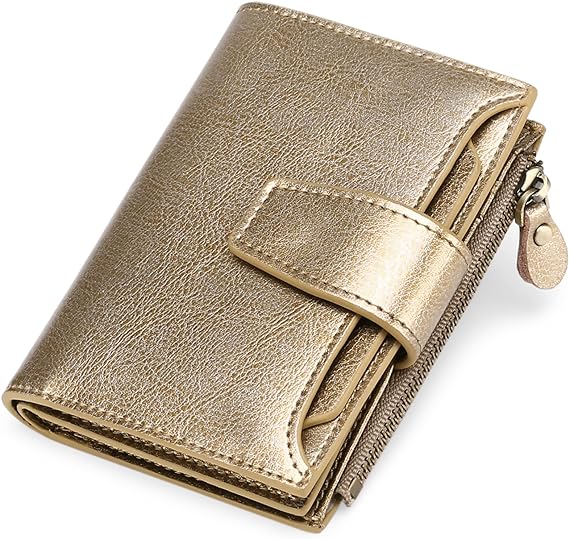Compact Multi-Functional Wallet in Genuine Leather with RFID Protection