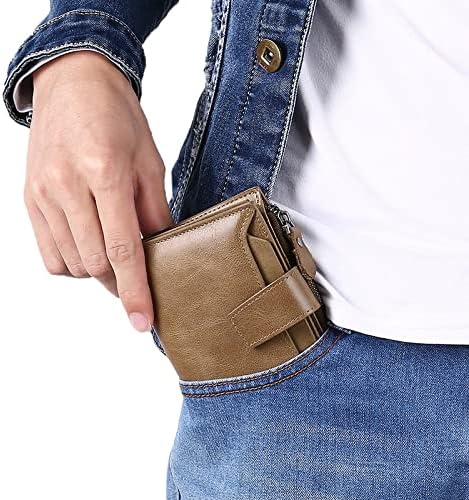 Compact Multi-Functional Wallet in Genuine Leather with RFID Protection