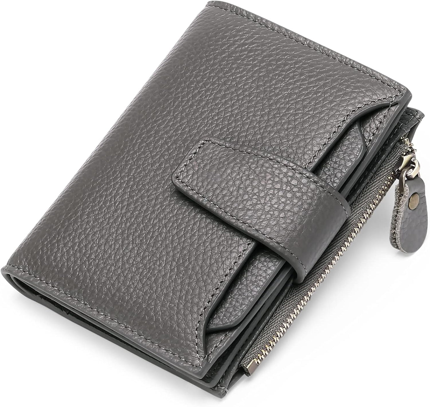 Compact Multi-Functional Wallet in Genuine Leather with RFID Protection