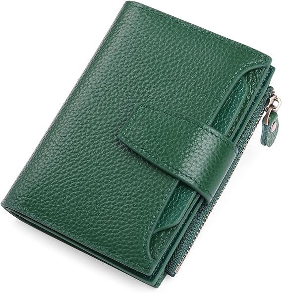 Compact Multi-Functional Wallet in Genuine Leather with RFID Protection