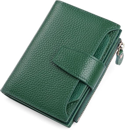Compact Multi-Functional Wallet in Genuine Leather with RFID Protection