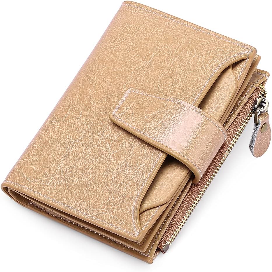 Compact Multi-Functional Wallet in Genuine Leather with RFID Protection