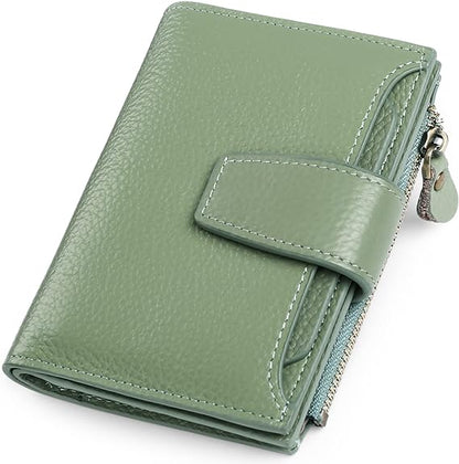 Compact Multi-Functional Wallet in Genuine Leather with RFID Protection