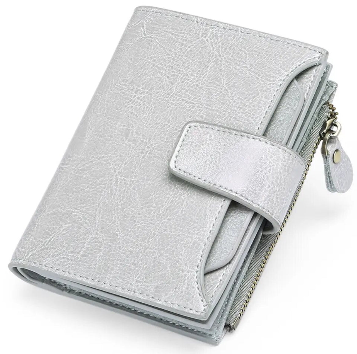 Compact Multi-Functional Wallet in Genuine Leather with RFID Protection