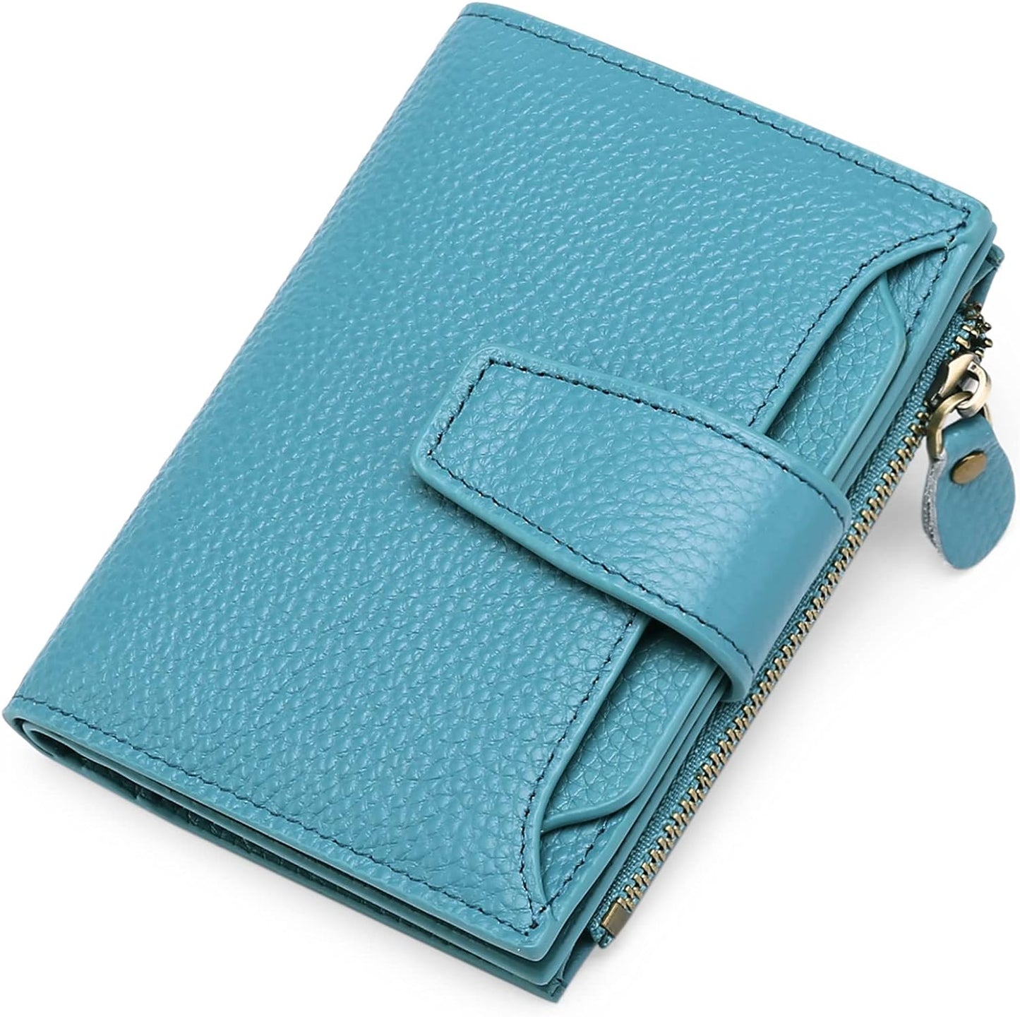 Compact Multi-Functional Wallet in Genuine Leather with RFID Protection