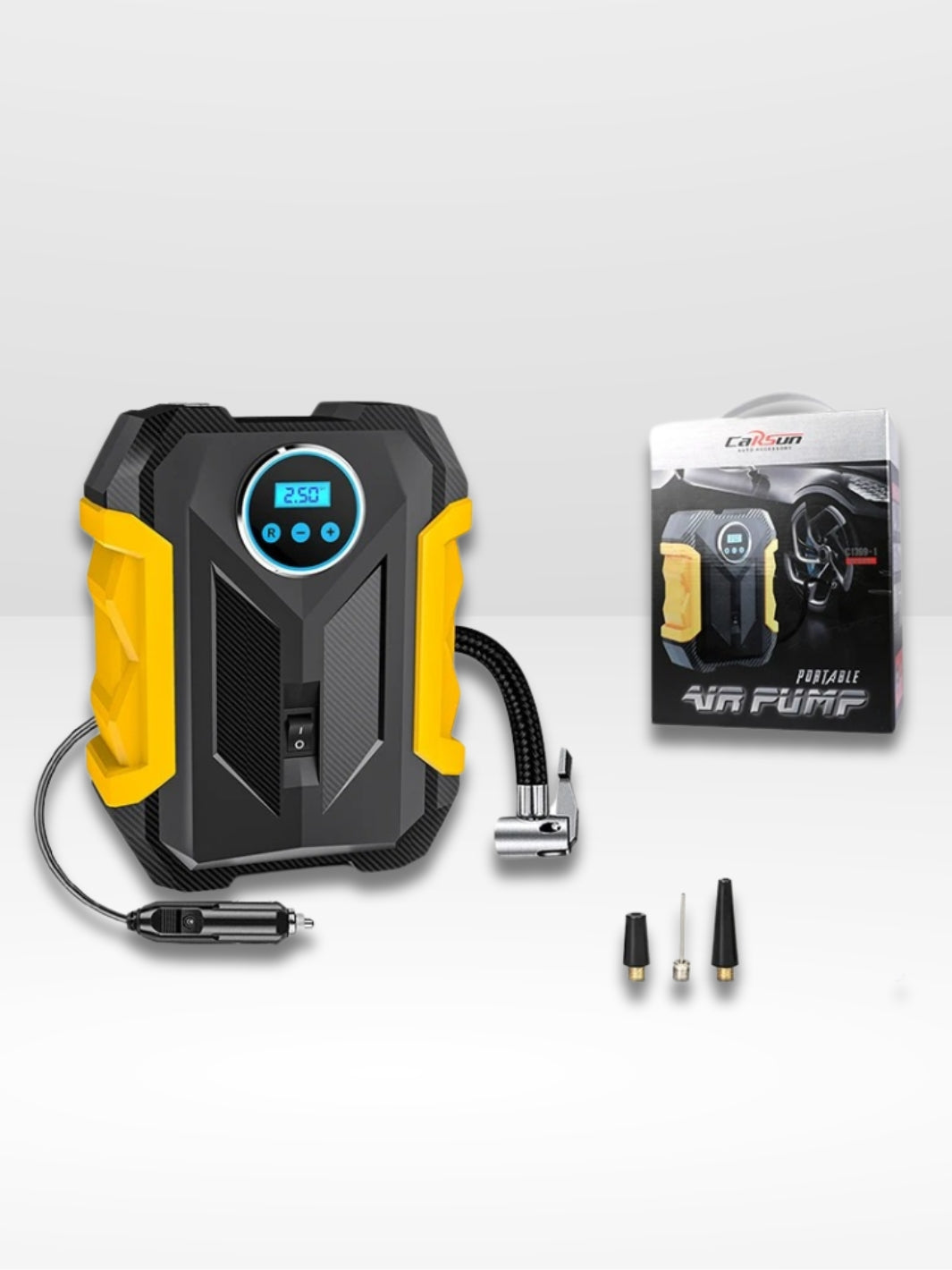 Compact Tire Inflator with Low Noise Operation