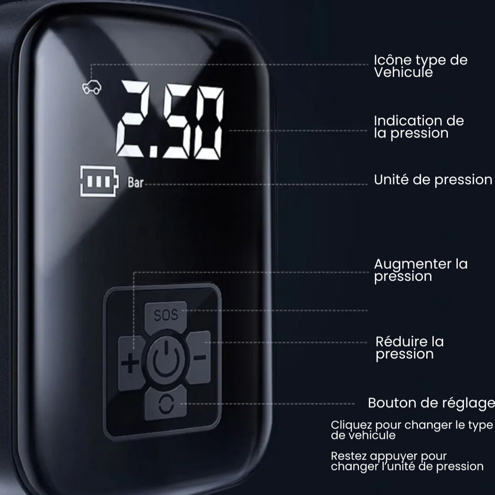Wireless Air Pump – Rechargeable and Portable Compressor