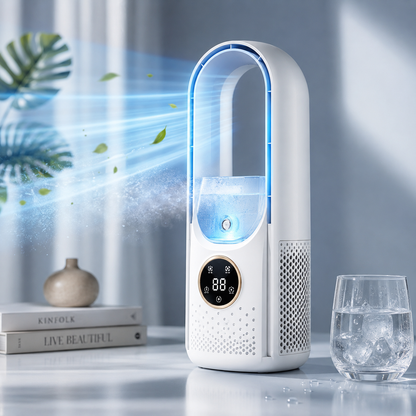 Compact Bladeless Air Cooler – Quiet and Portable Cooling Device