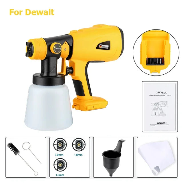 Portable Cordless Paint Sprayer with Customizable Patterns
