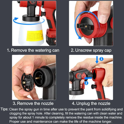 Portable Cordless Paint Sprayer with Customizable Patterns