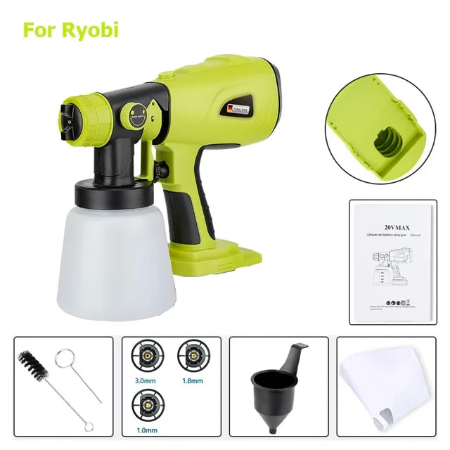 Portable Cordless Paint Sprayer with Customizable Patterns