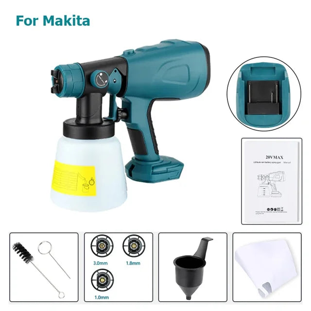 Portable Cordless Paint Sprayer with Customizable Patterns