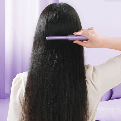Wireless Ceramic Hair Straightening Brush for Effortless Styling