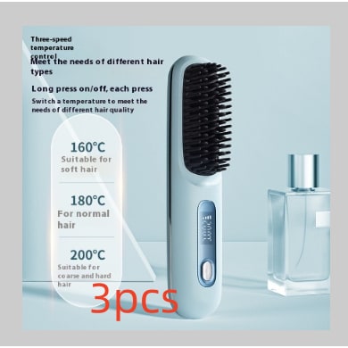 Wireless Hair Smoother Brush with Digital Heat Control