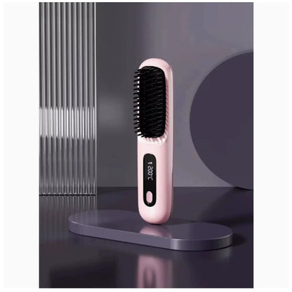 Wireless Hair Smoother Brush with Digital Heat Control