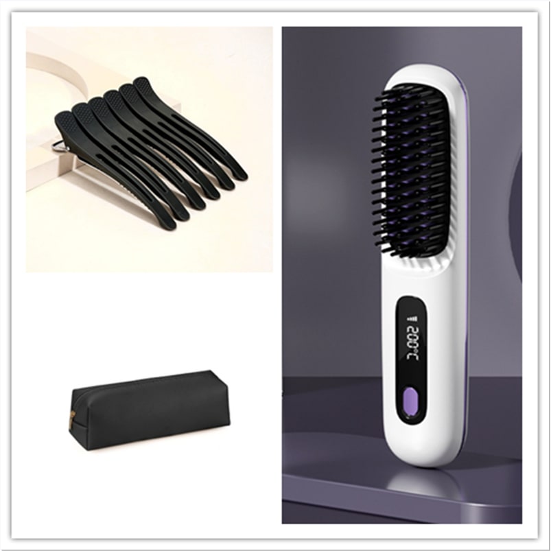 Wireless Hair Smoother Brush with Digital Heat Control