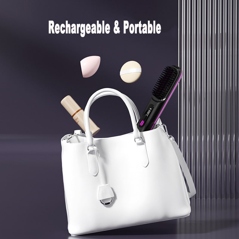 Wireless Hair Smoother Brush with Digital Heat Control