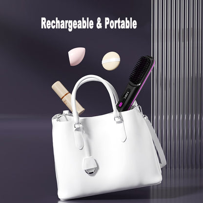 Wireless Hair Smoother Brush with Digital Heat Control