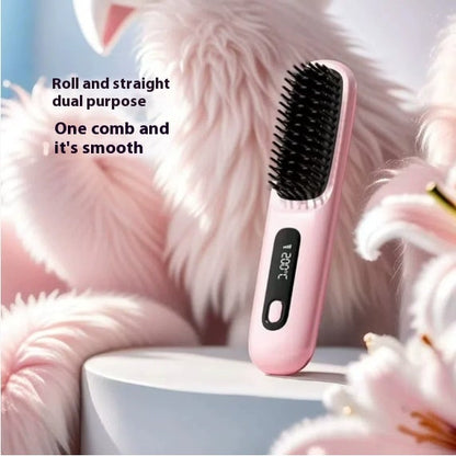 Wireless Hair Smoother Brush with Digital Heat Control