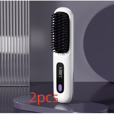 Wireless Hair Smoother Brush with Digital Heat Control