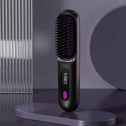 Wireless Hair Smoother Brush with Digital Heat Control