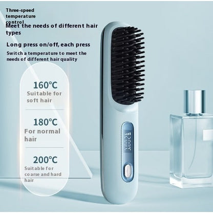 Wireless Hair Smoother Brush with Digital Heat Control