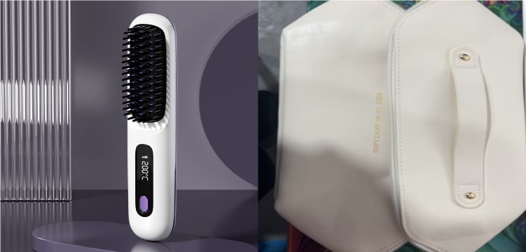 Wireless Hair Smoother Brush with Digital Heat Control