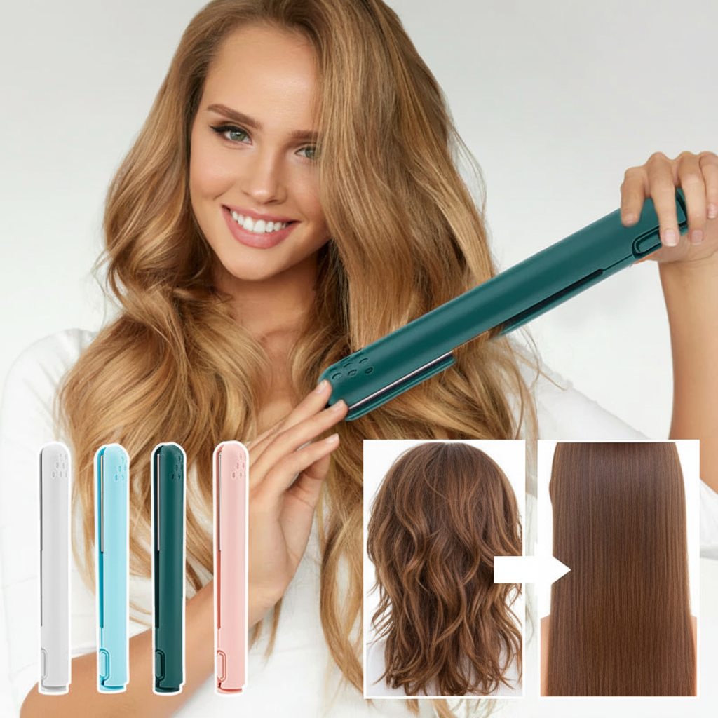 Portable Cordless Hair Straightener with Ceramic Technology