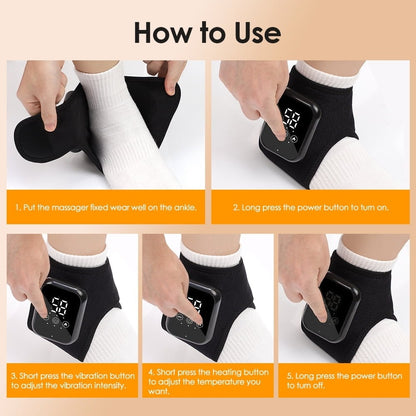 Wireless Foot and Ankle Comfort Massager with Heat Settings