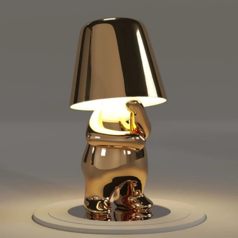 Sculpted Elegance: Rechargeable LED Table Lamp for Modern Living