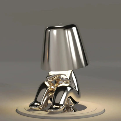 Sculpted Elegance: Rechargeable LED Table Lamp for Modern Living