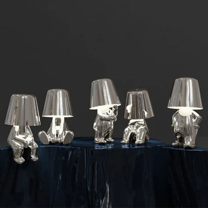 Sculpted Elegance: Rechargeable LED Table Lamp for Modern Living