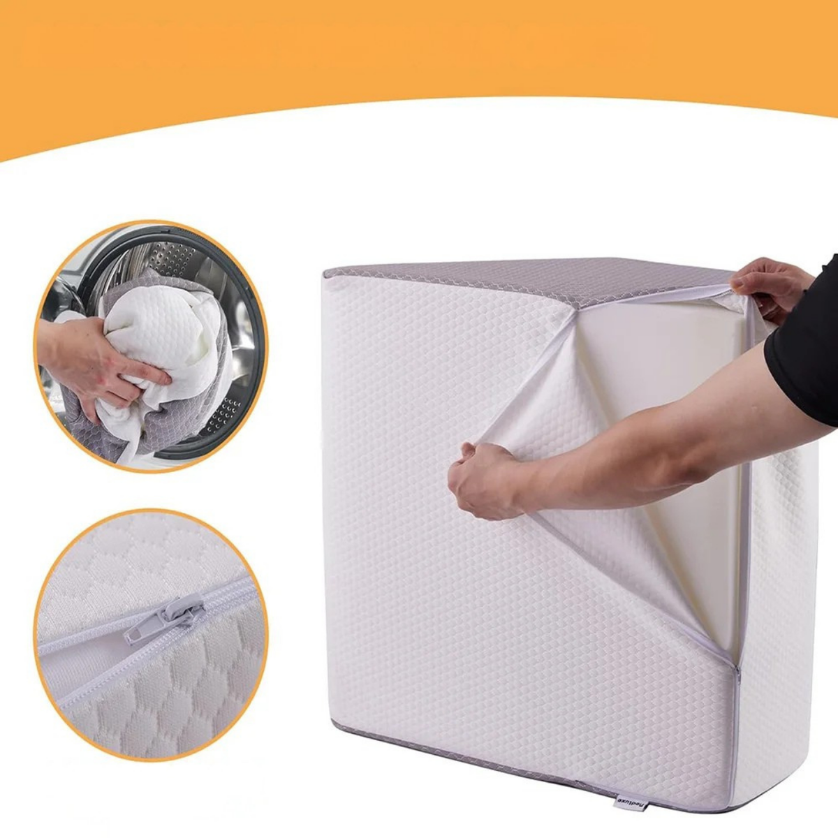 Bed Riser with Orthopedic Leg Support Cushion