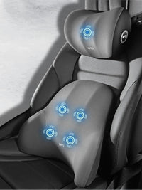 Lumbar Cushion Set + Electric Neck Pillow Gray