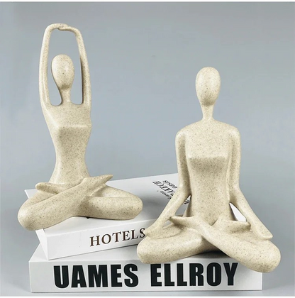 Yoga Woman Figurine – Contemporary Resin Home Decor