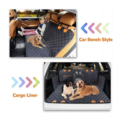 Waterproof Dog Car Seat Protector with Hammock Feature