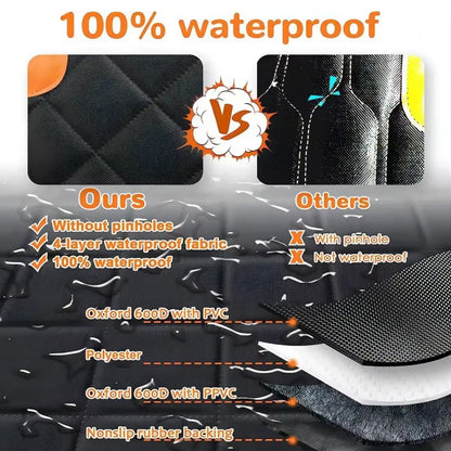 Waterproof Dog Car Seat Protector with Hammock Feature