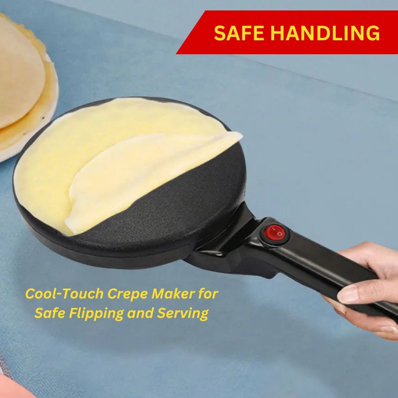 8-Inch Electric Crepe Maker with Non-Stick Surface