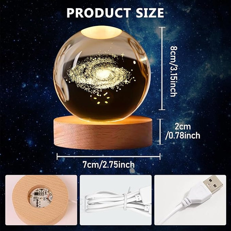 3D Crystal Sphere Lamp
