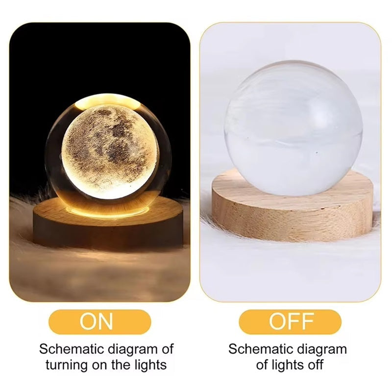 3D Crystal Sphere Lamp