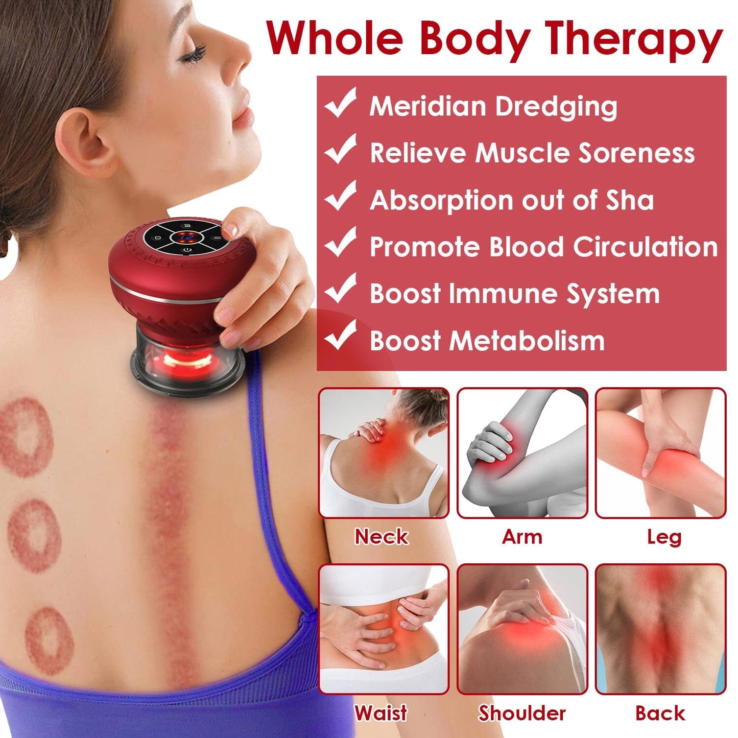 Revitalizing Cupping Massager with Infrared Heat Therapy