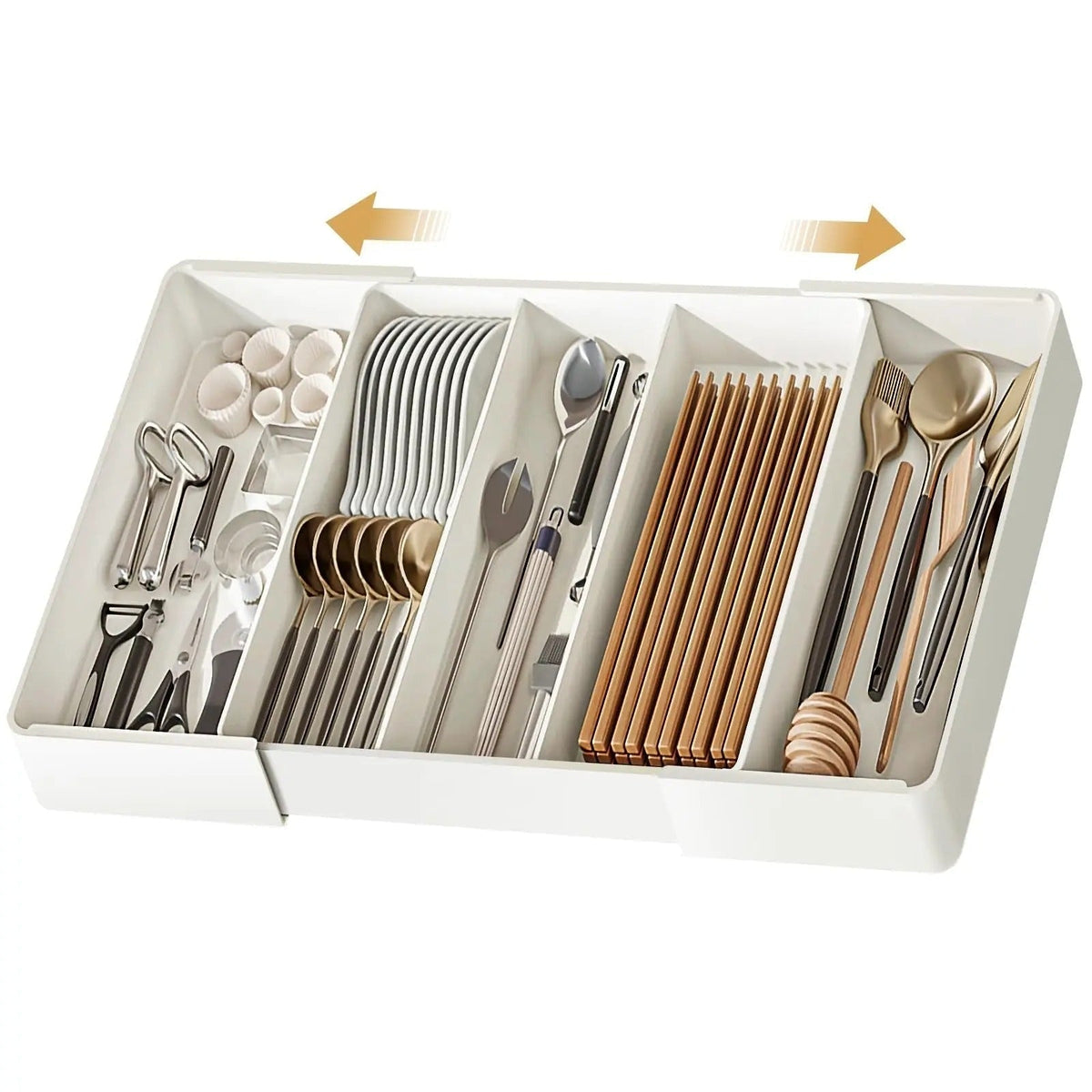 Versatile Kitchen Utensil Organizer with Adjustable Compartments