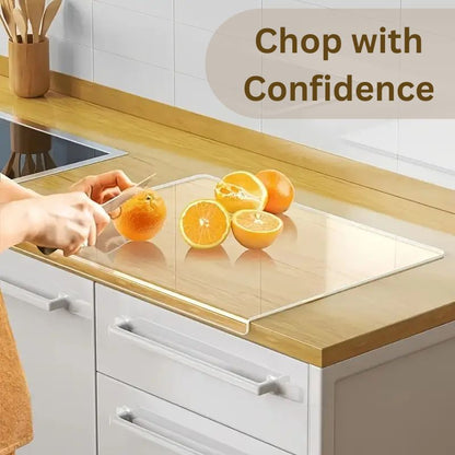 Transparent Cutting Board with Counter Edge
