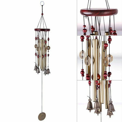 Large Wind Chime with Hollow Metal Tubes & Bells for Garden, Balcony, Patio Decor